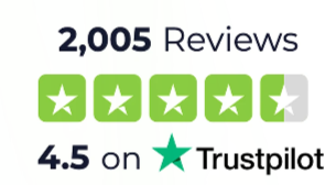Trustpilot 4.5 / 2,005 Reviews